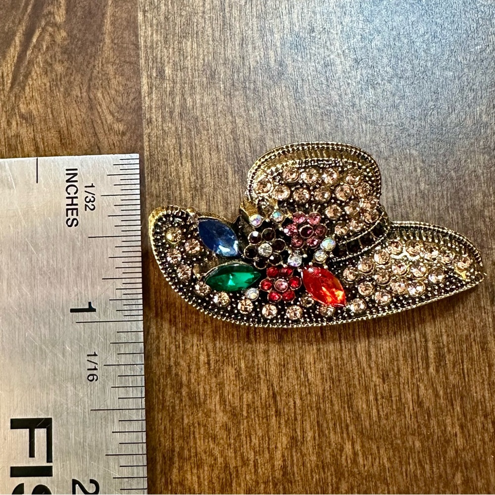 NWOT - Colorful Spring Bonnet Brooch - Picture 11 of 11